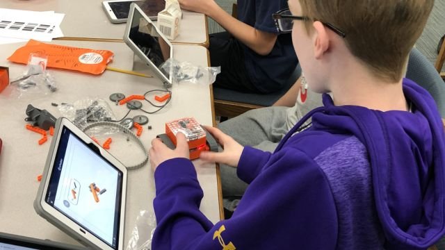 student using ed create kit